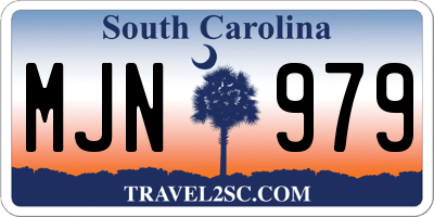 SC license plate MJN979