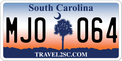SC license plate MJO064