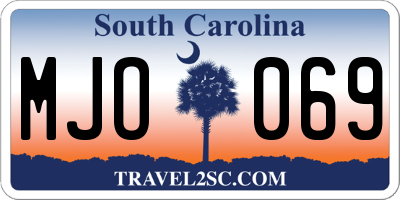 SC license plate MJO069