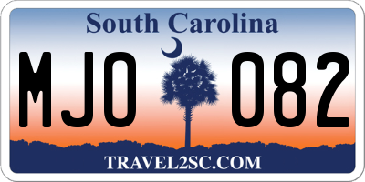 SC license plate MJO082