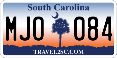 SC license plate MJO084