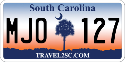 SC license plate MJO127