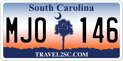 SC license plate MJO146