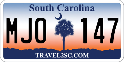 SC license plate MJO147