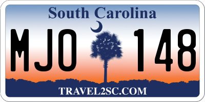 SC license plate MJO148
