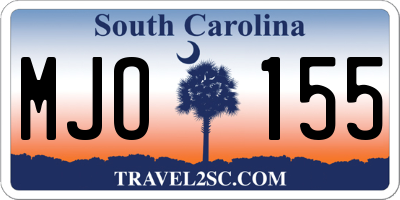 SC license plate MJO155