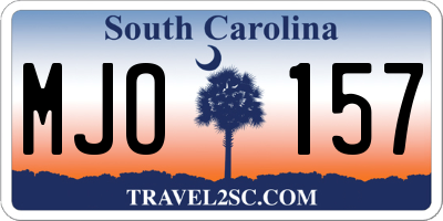 SC license plate MJO157