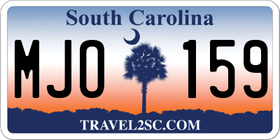 SC license plate MJO159