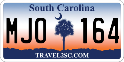 SC license plate MJO164