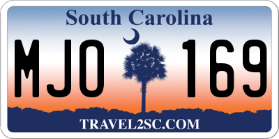 SC license plate MJO169