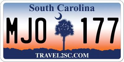 SC license plate MJO177