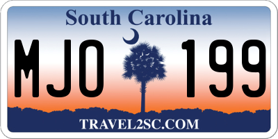 SC license plate MJO199