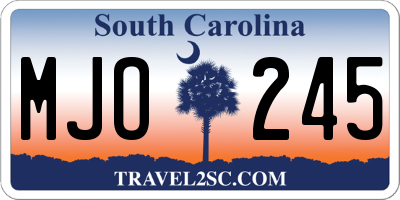 SC license plate MJO245