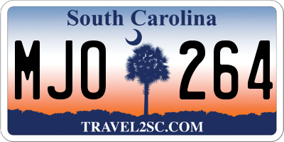 SC license plate MJO264