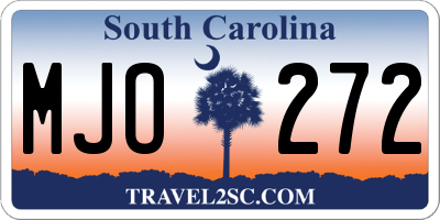 SC license plate MJO272