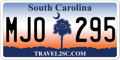 SC license plate MJO295