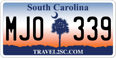 SC license plate MJO339