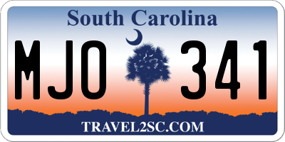 SC license plate MJO341