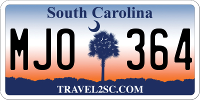 SC license plate MJO364