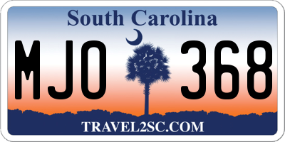 SC license plate MJO368