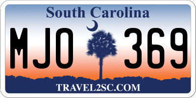 SC license plate MJO369