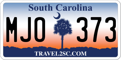 SC license plate MJO373