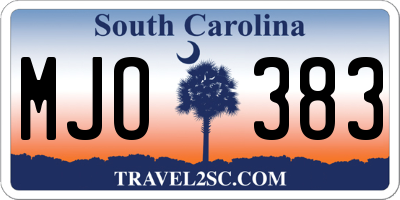 SC license plate MJO383
