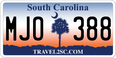 SC license plate MJO388