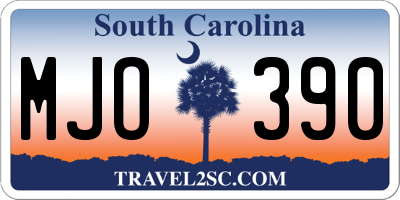 SC license plate MJO390