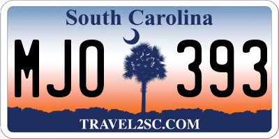 SC license plate MJO393