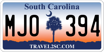SC license plate MJO394