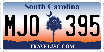SC license plate MJO395