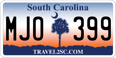 SC license plate MJO399