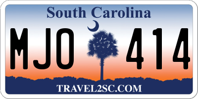 SC license plate MJO414