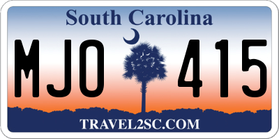 SC license plate MJO415