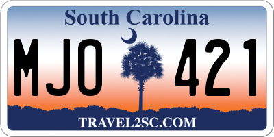 SC license plate MJO421