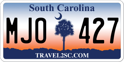 SC license plate MJO427
