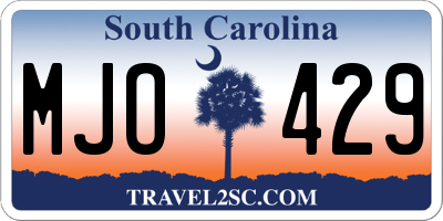 SC license plate MJO429