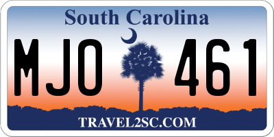 SC license plate MJO461