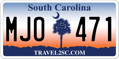SC license plate MJO471