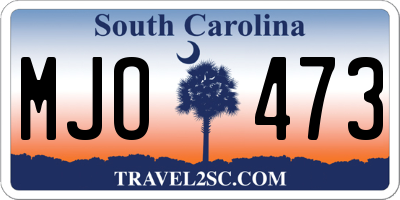 SC license plate MJO473