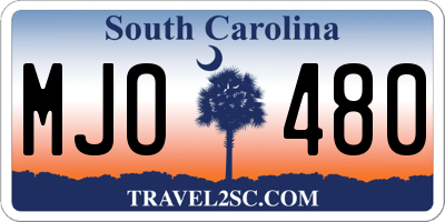 SC license plate MJO480