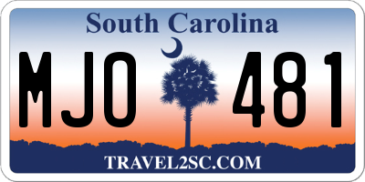 SC license plate MJO481