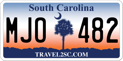 SC license plate MJO482