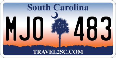 SC license plate MJO483