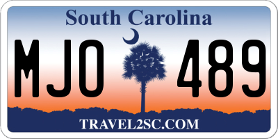 SC license plate MJO489