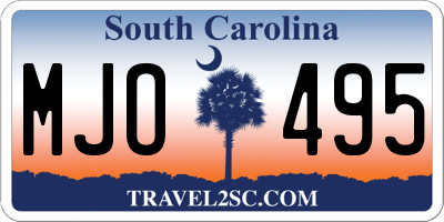 SC license plate MJO495