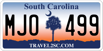 SC license plate MJO499