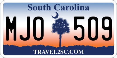 SC license plate MJO509
