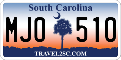 SC license plate MJO510